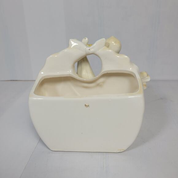 Vintage Baby & Stork Wall Hanging Planter 4946 Succulent, Nursery Decor - Picture 3 of 6